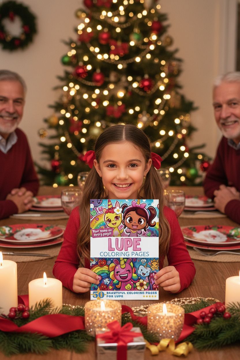Lupe Christmas coloring pages gift