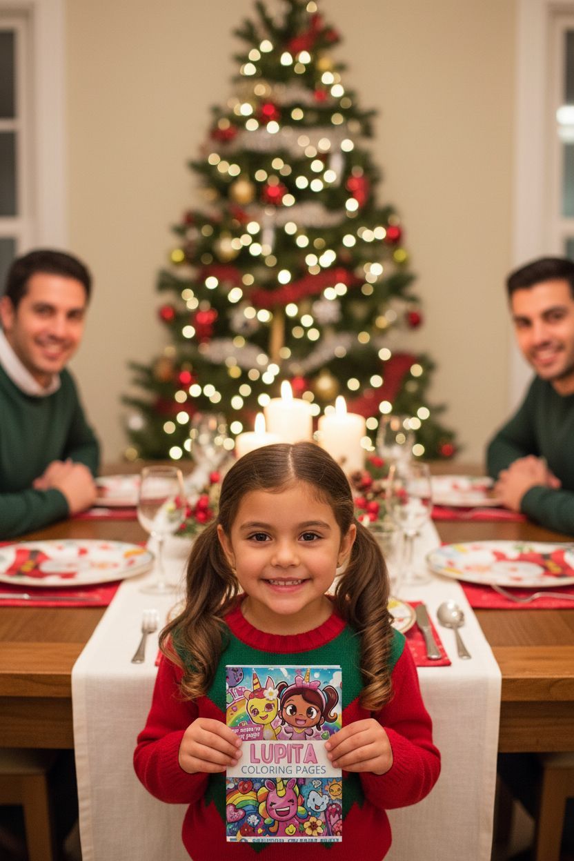 Lupita Christmas coloring pages gift