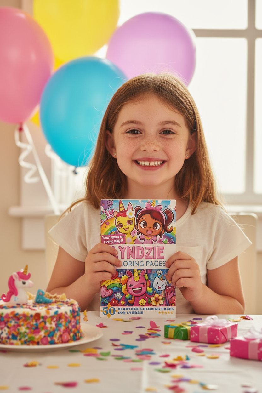 Lyndzie coloring book in use