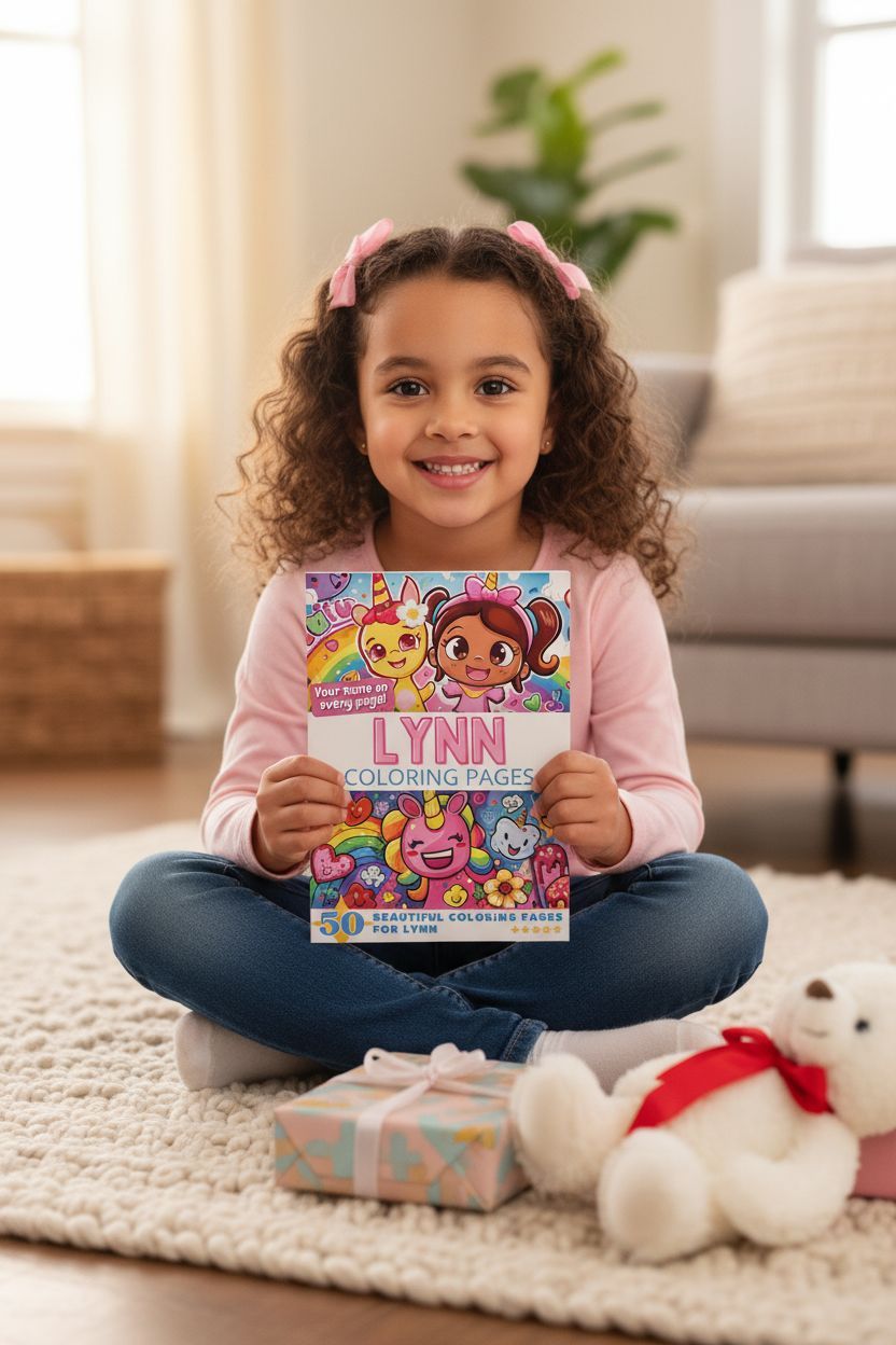 Lynn coloring book in use