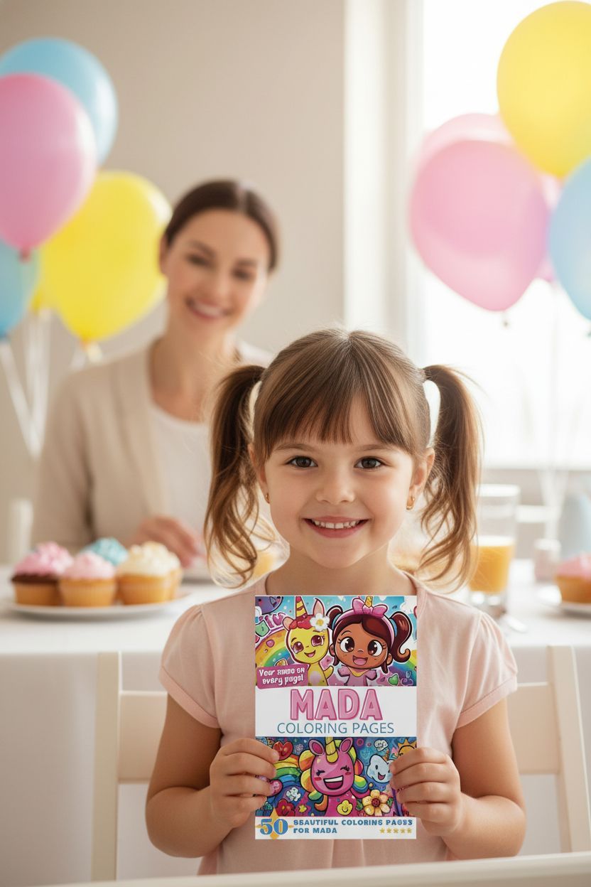 Mada coloring book in use