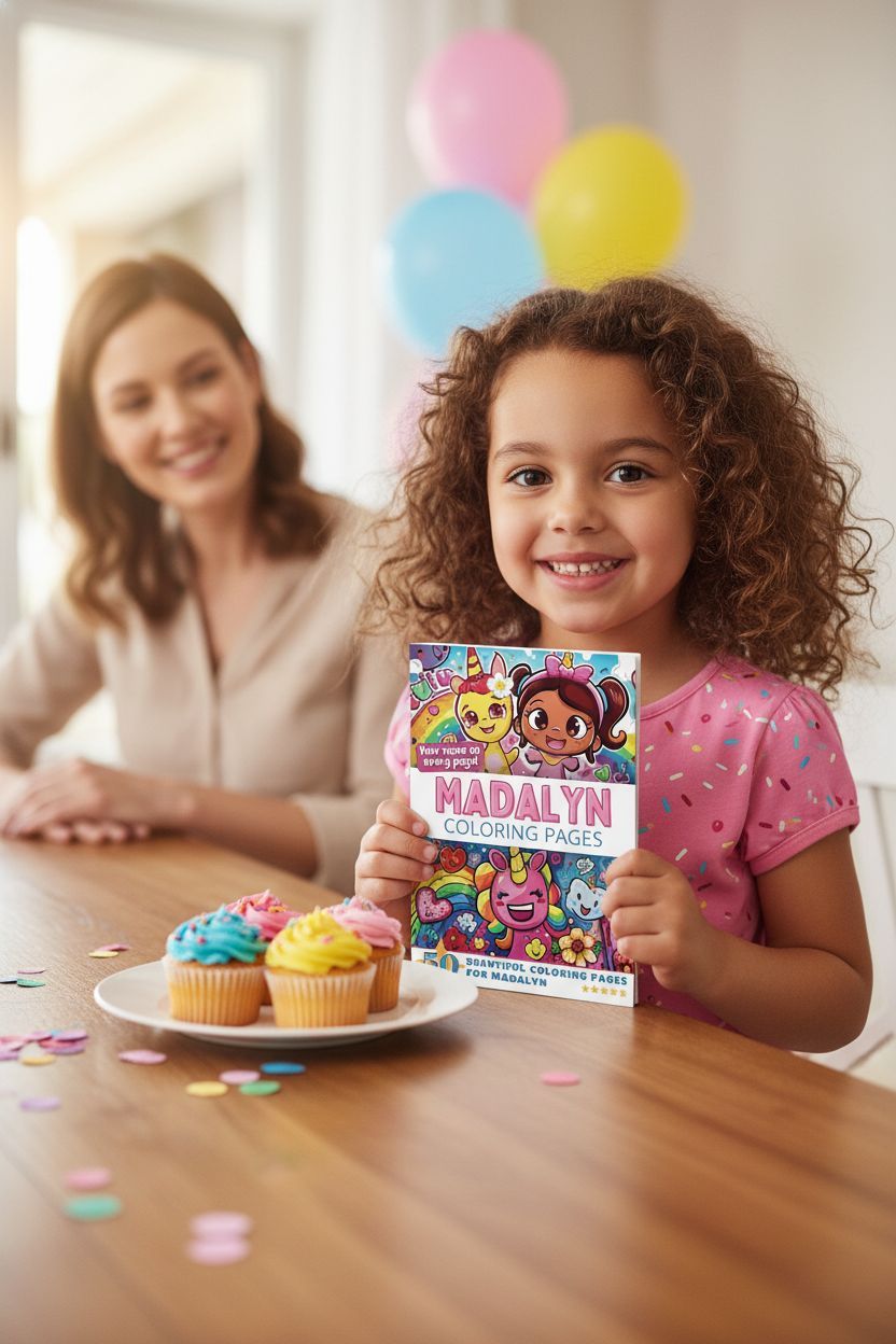 Madalyn coloring book in use