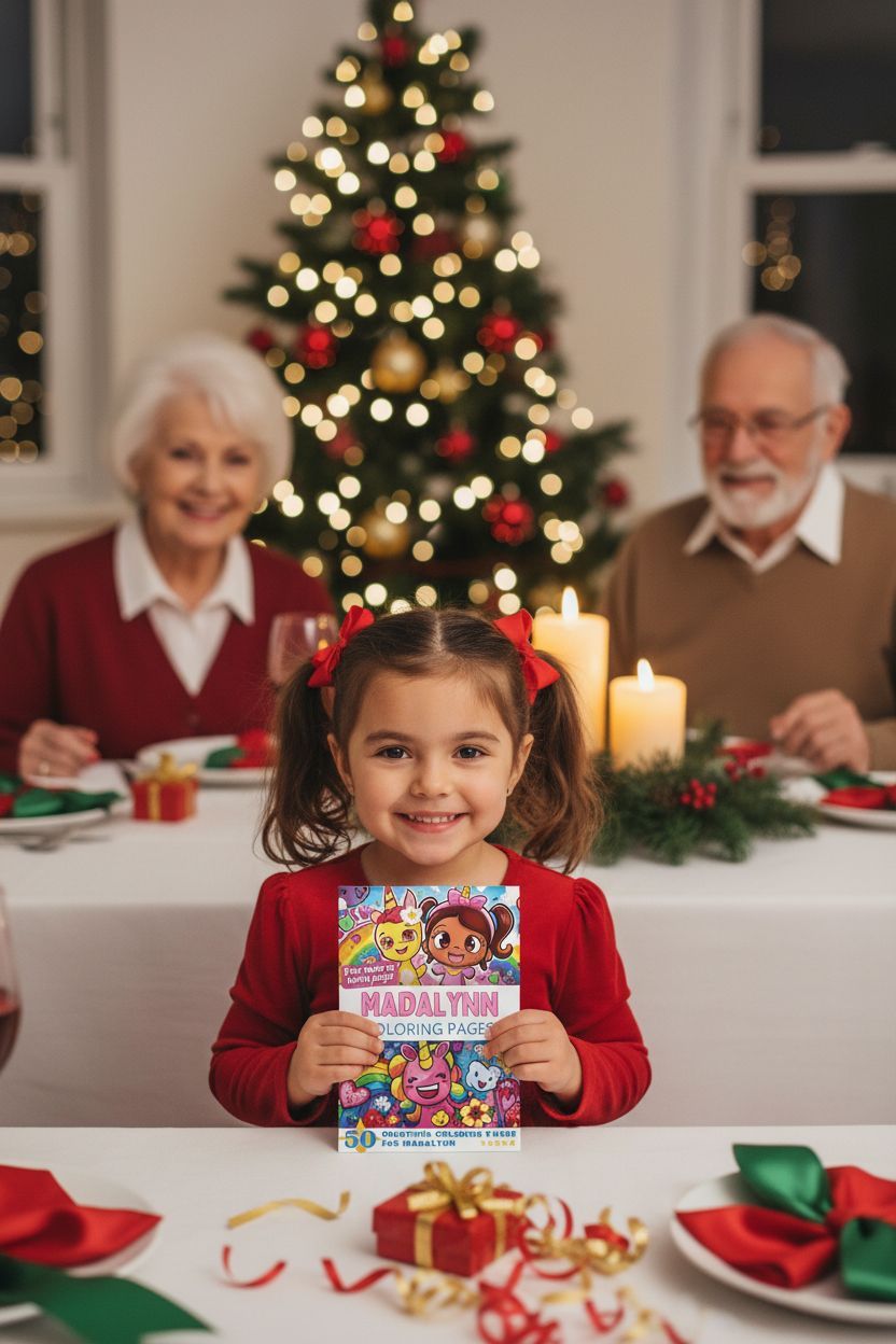 Madalynn Christmas coloring pages gift