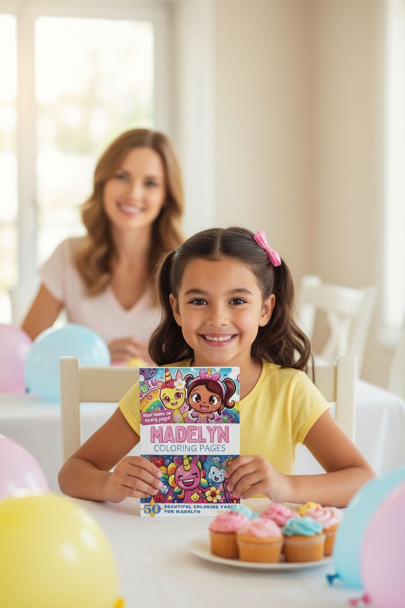 Madelyn coloring book in use