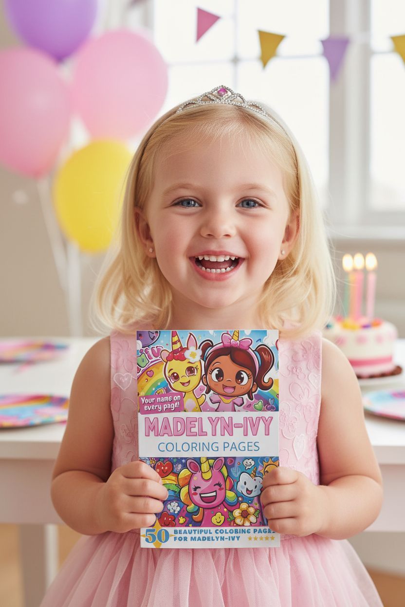 Madelyn-Ivy coloring book in use