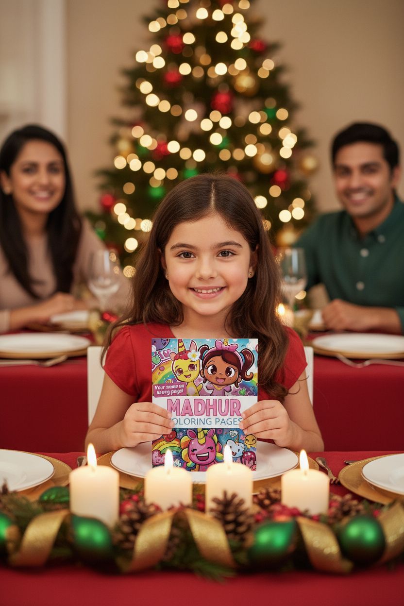 Madhur Christmas coloring pages gift
