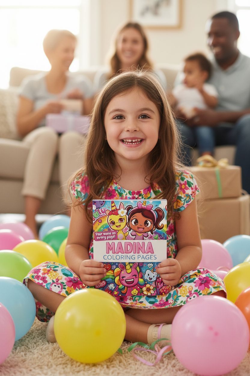 Madina coloring book in use