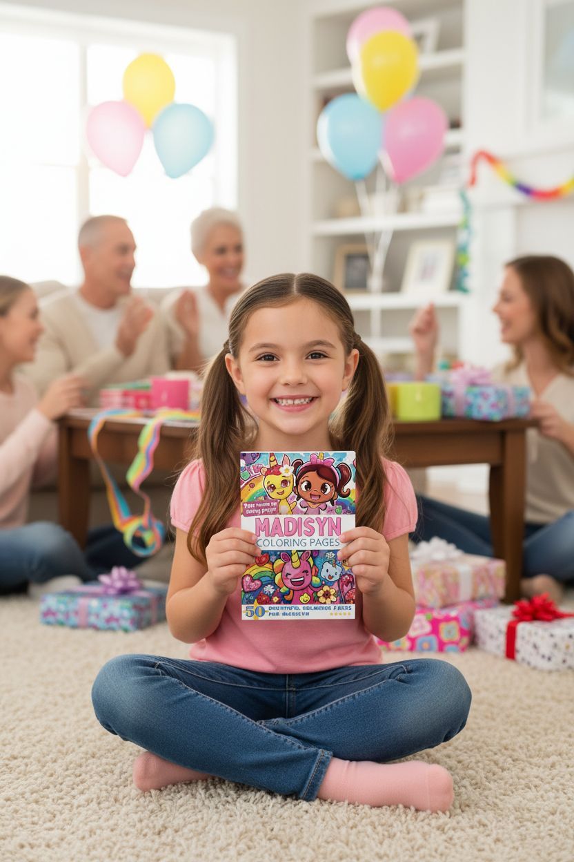 Madisyn coloring book in use