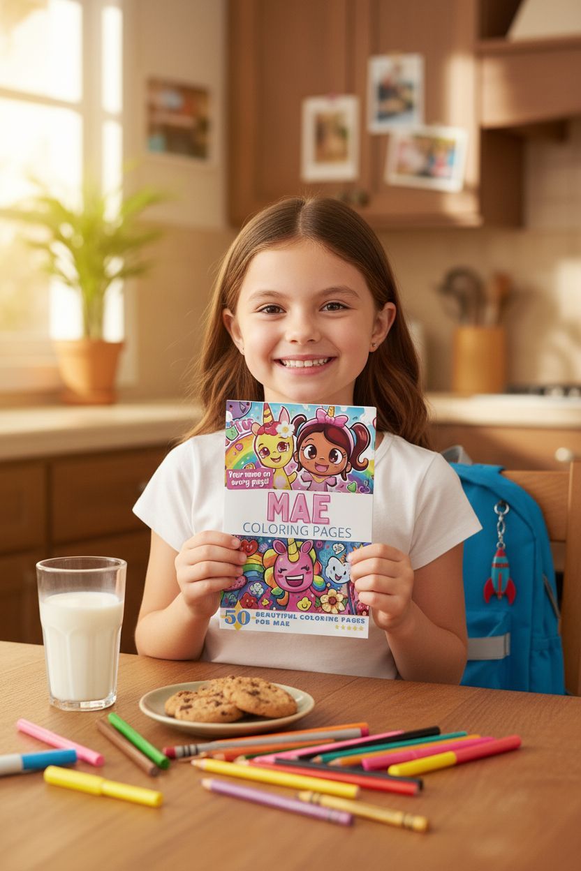 Mae personal coloring pages