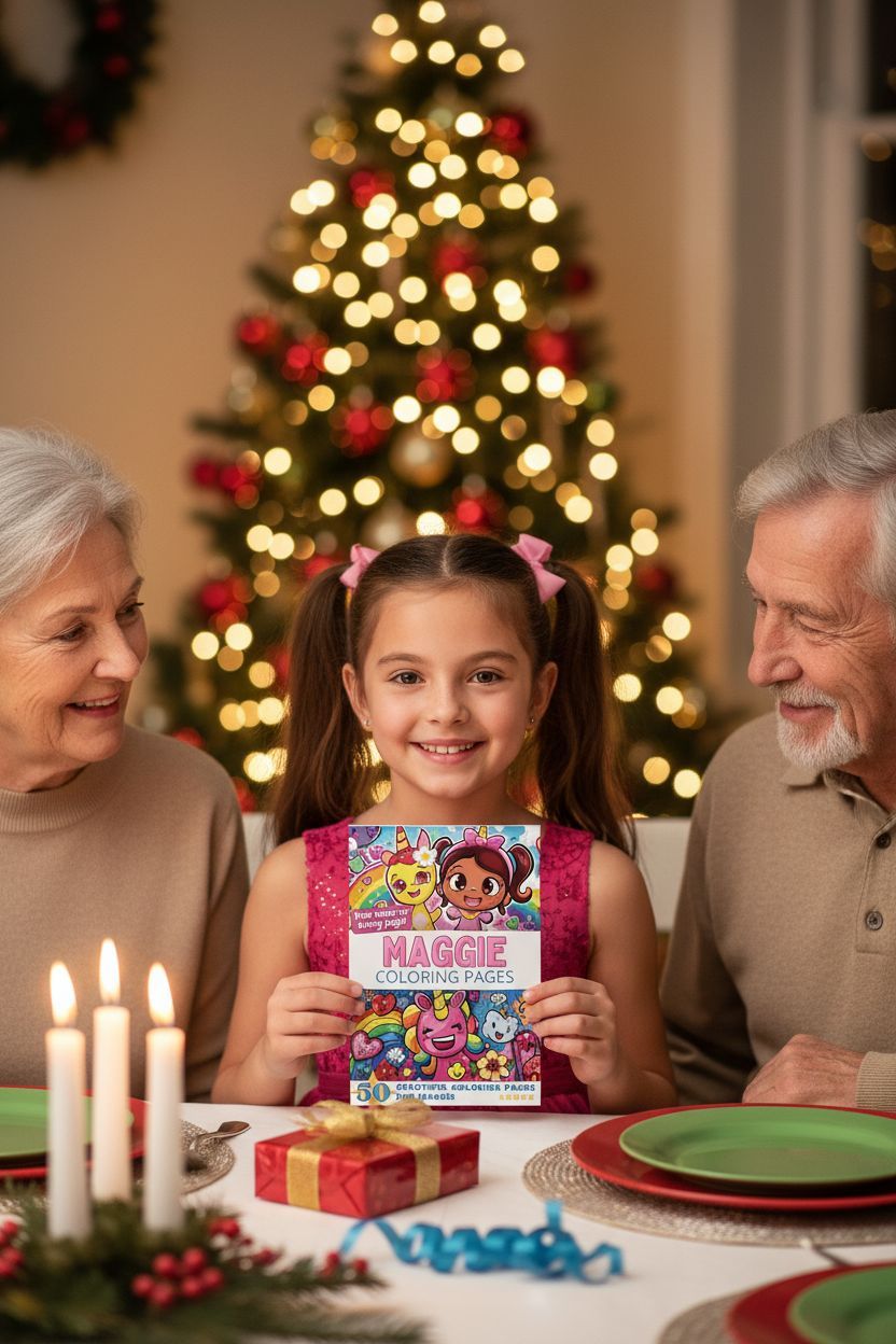 Maggie Christmas coloring pages gift
