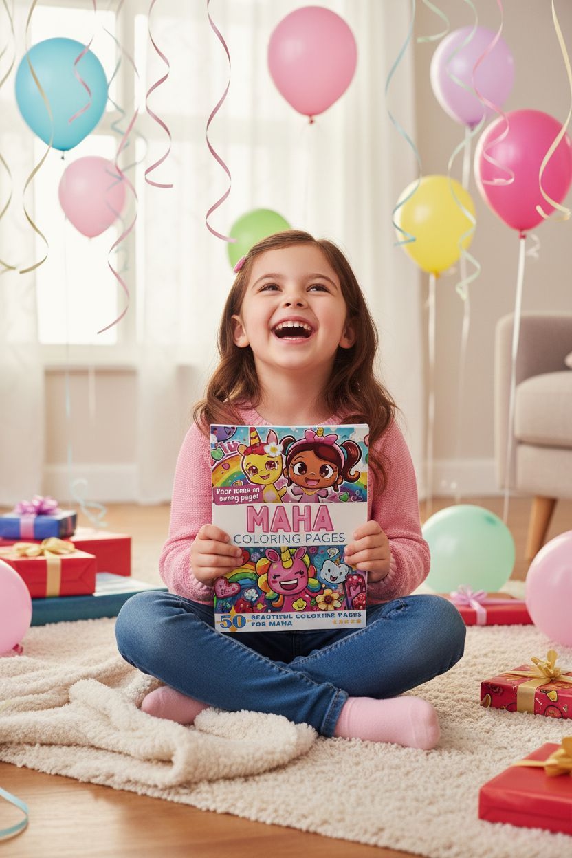 Maha coloring book in use