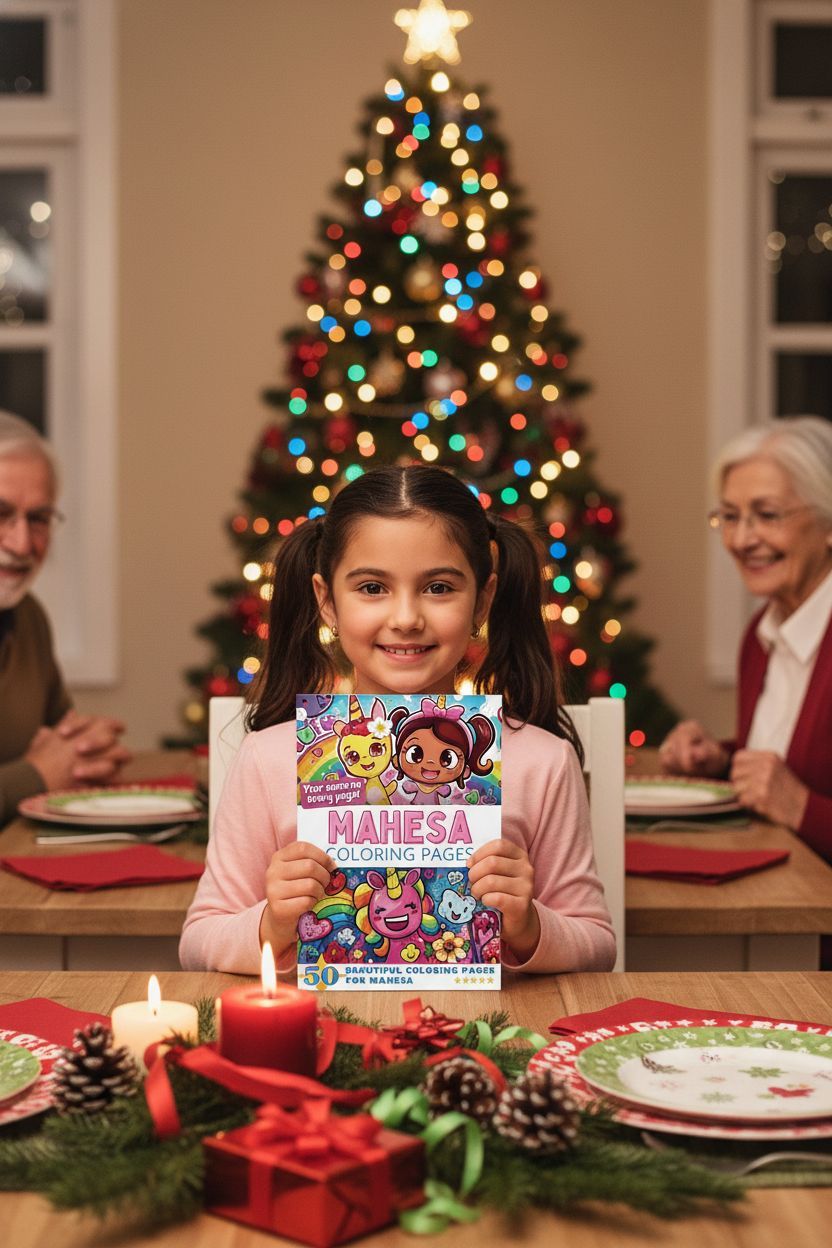 Mahesa Christmas coloring pages gift