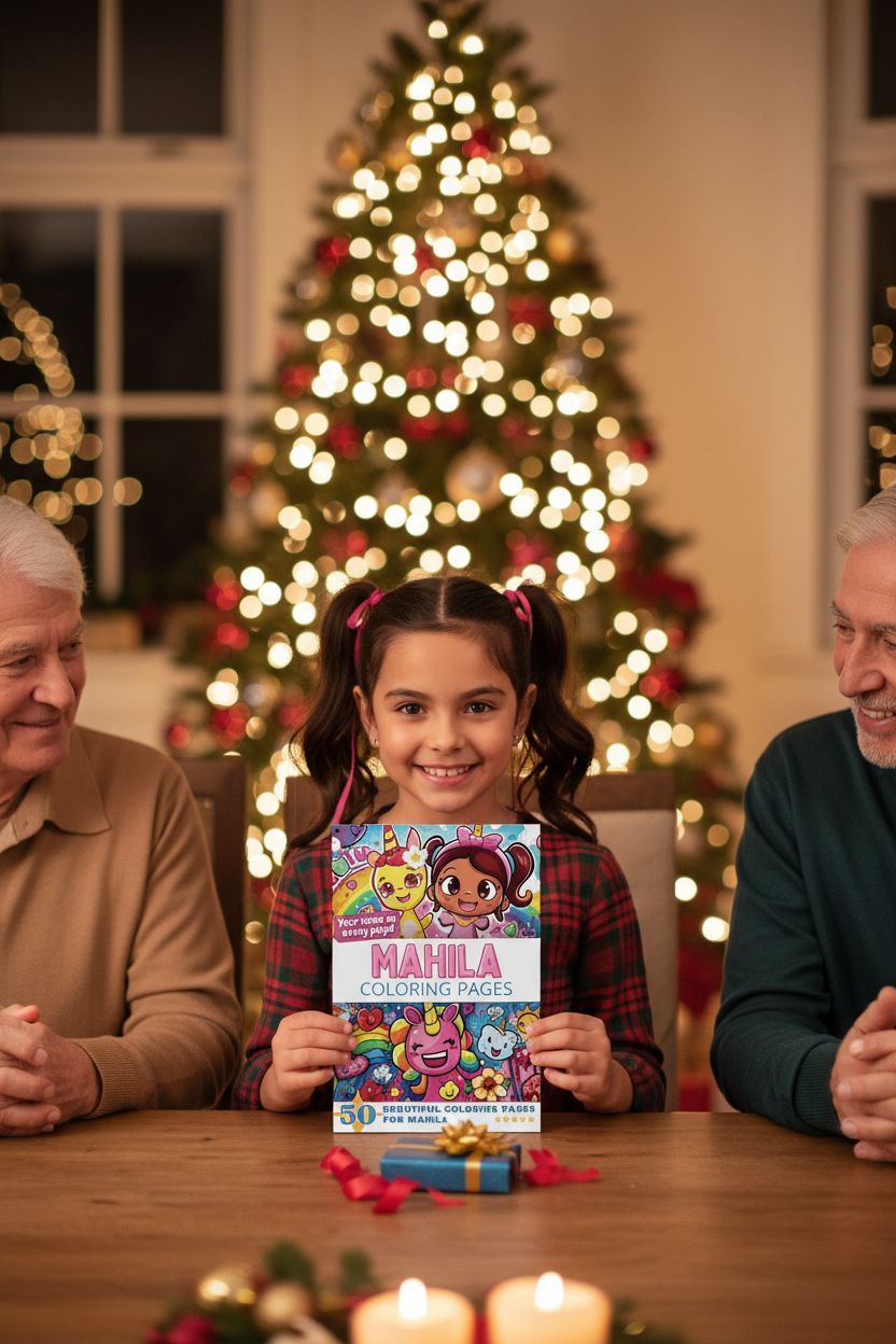 Mahila Christmas coloring pages gift