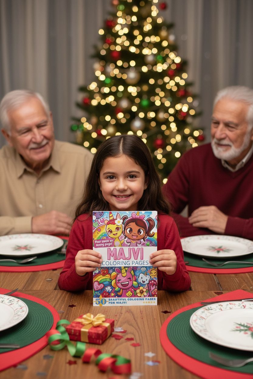 Majvi Christmas coloring pages gift