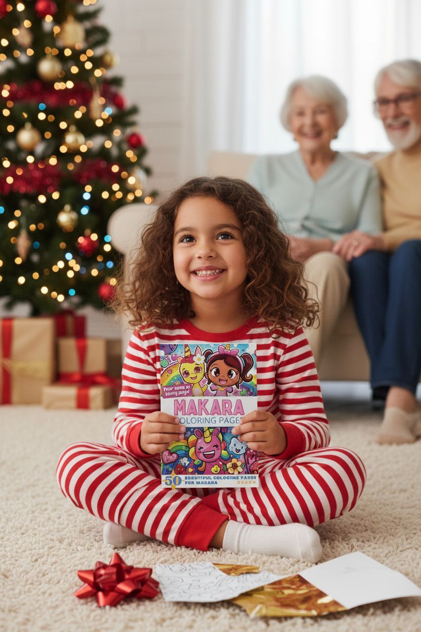 Makara Christmas coloring pages gift