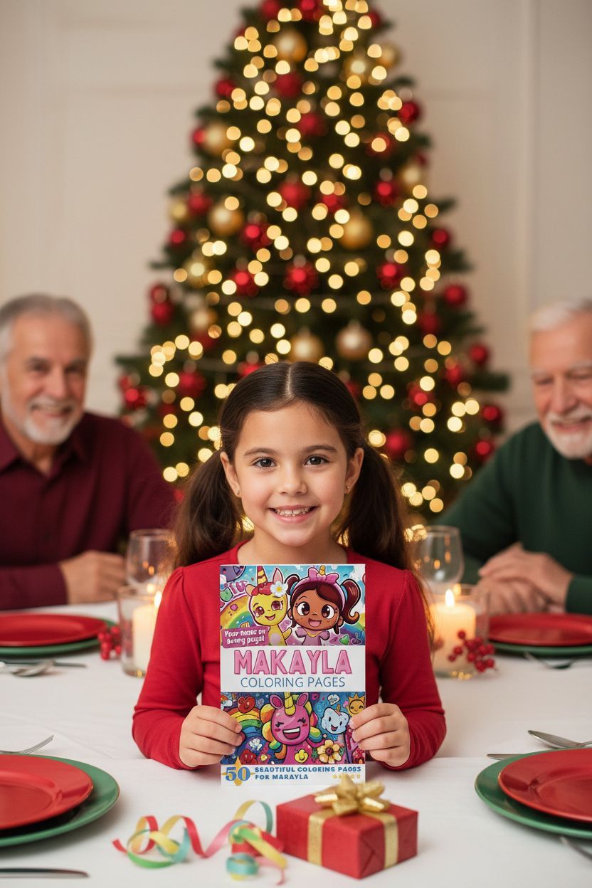 Makayla Christmas coloring pages gift