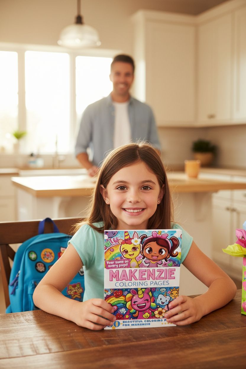 Makenzie coloring book in use