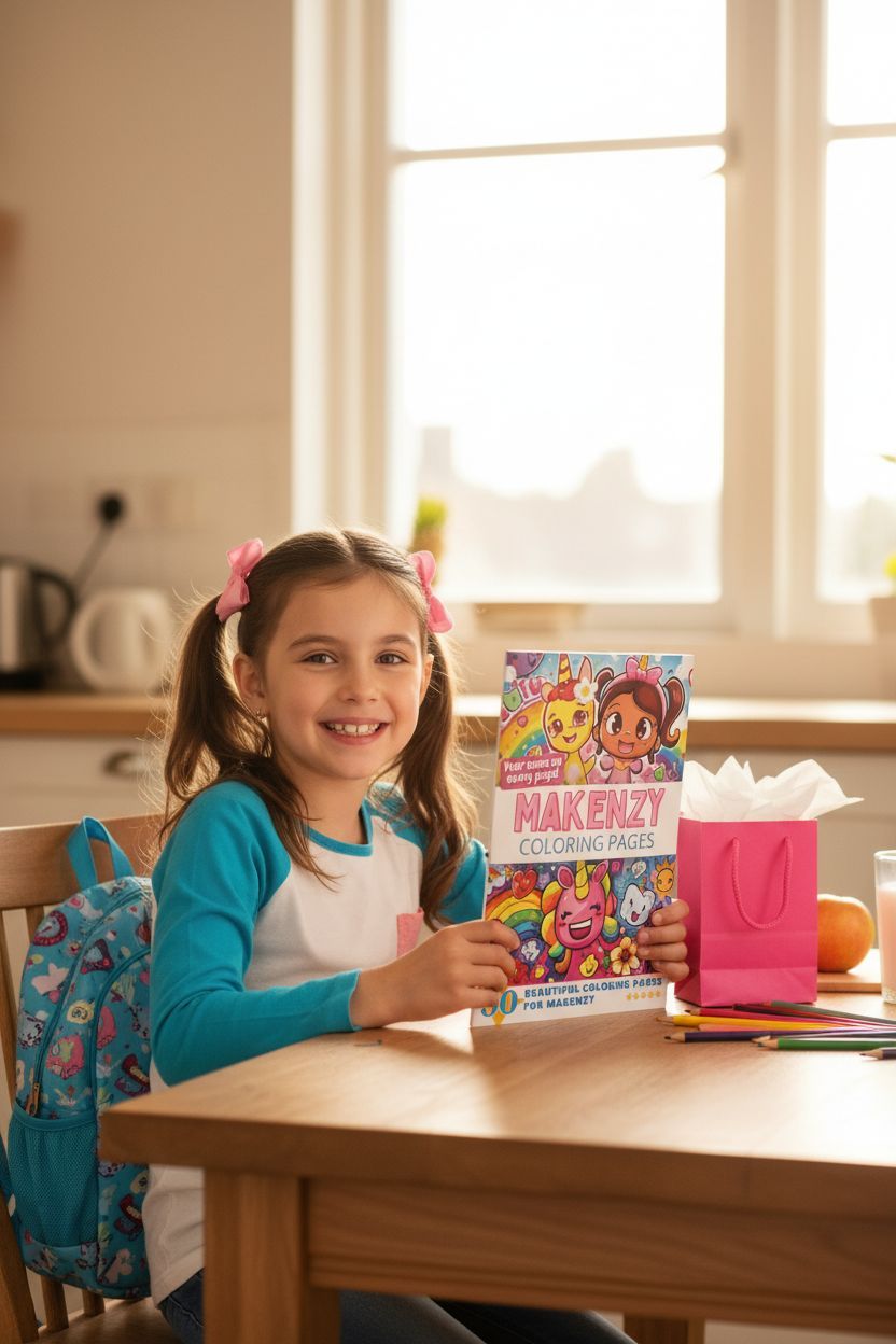 Makenzy coloring book in use