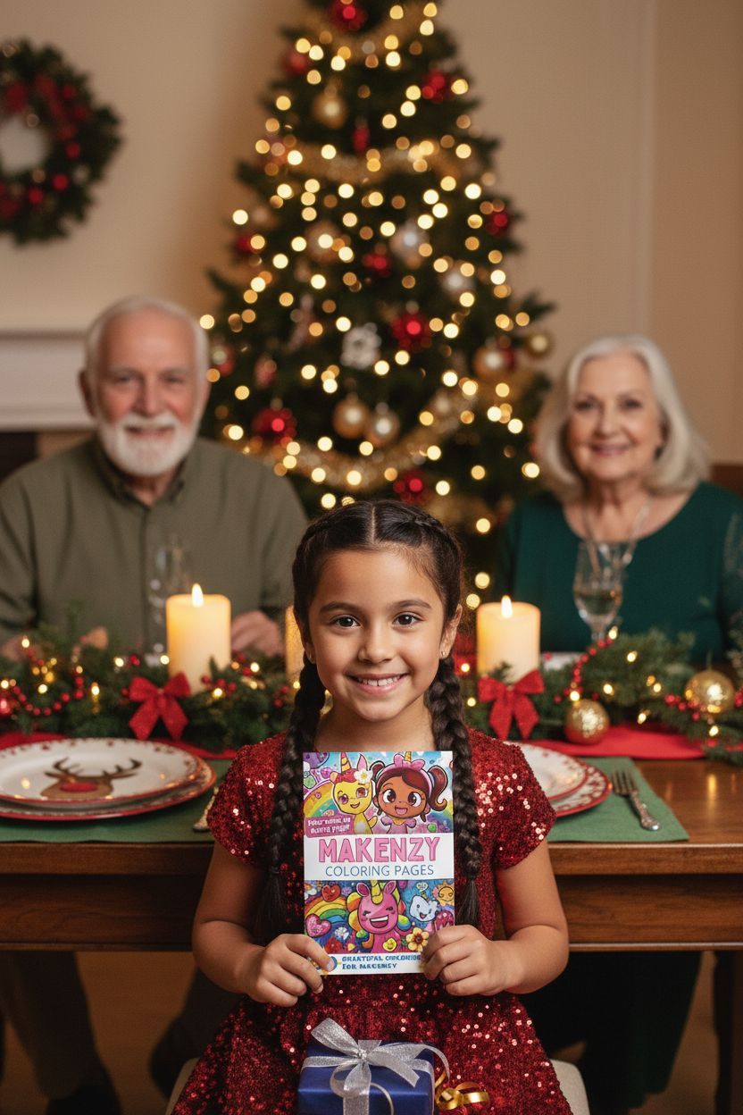 Makenzy Christmas coloring pages gift