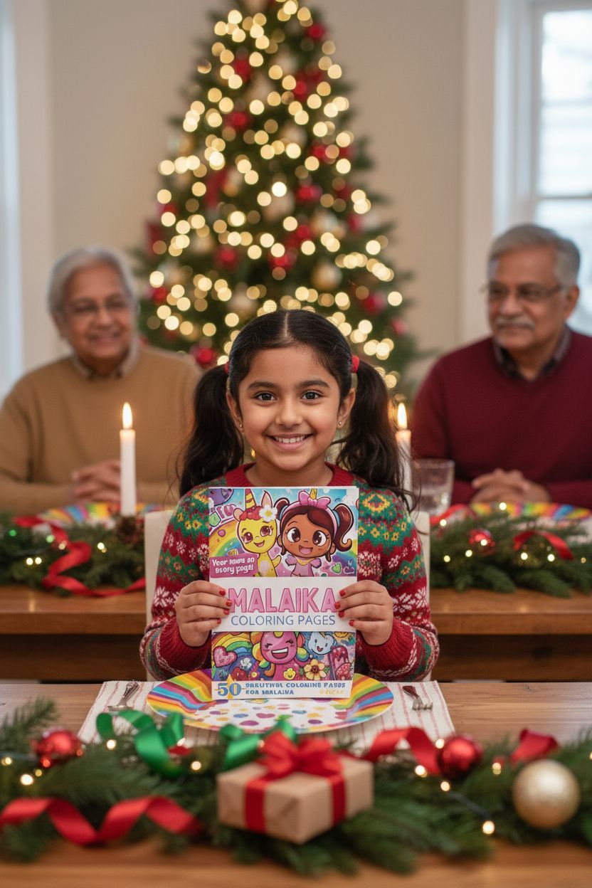 Malaika Christmas coloring pages gift