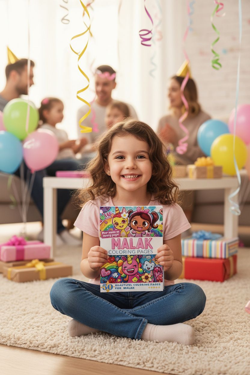 Malak coloring book in use