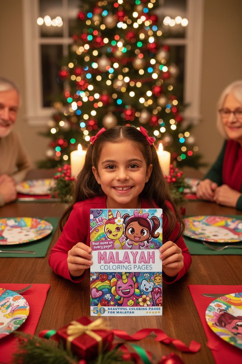 Malayah Christmas coloring pages gift