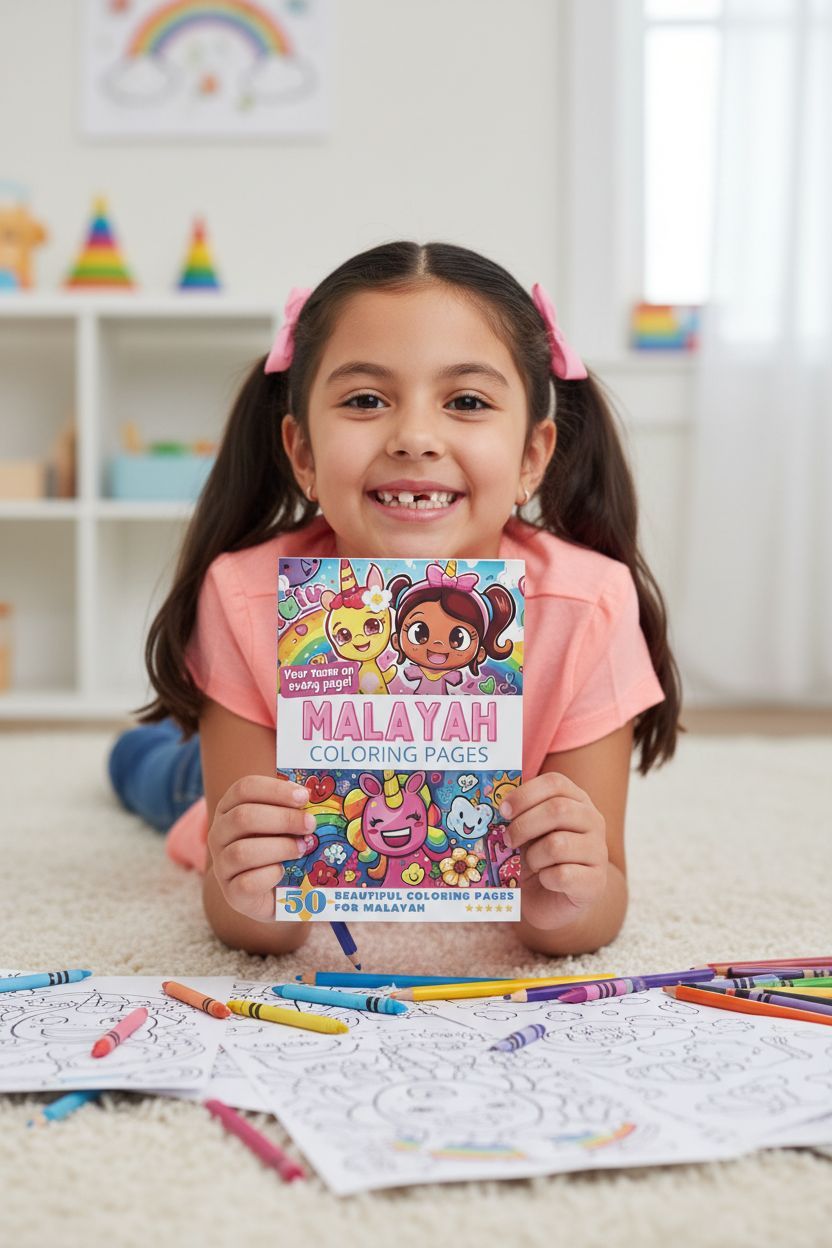 Malayah personal coloring pages