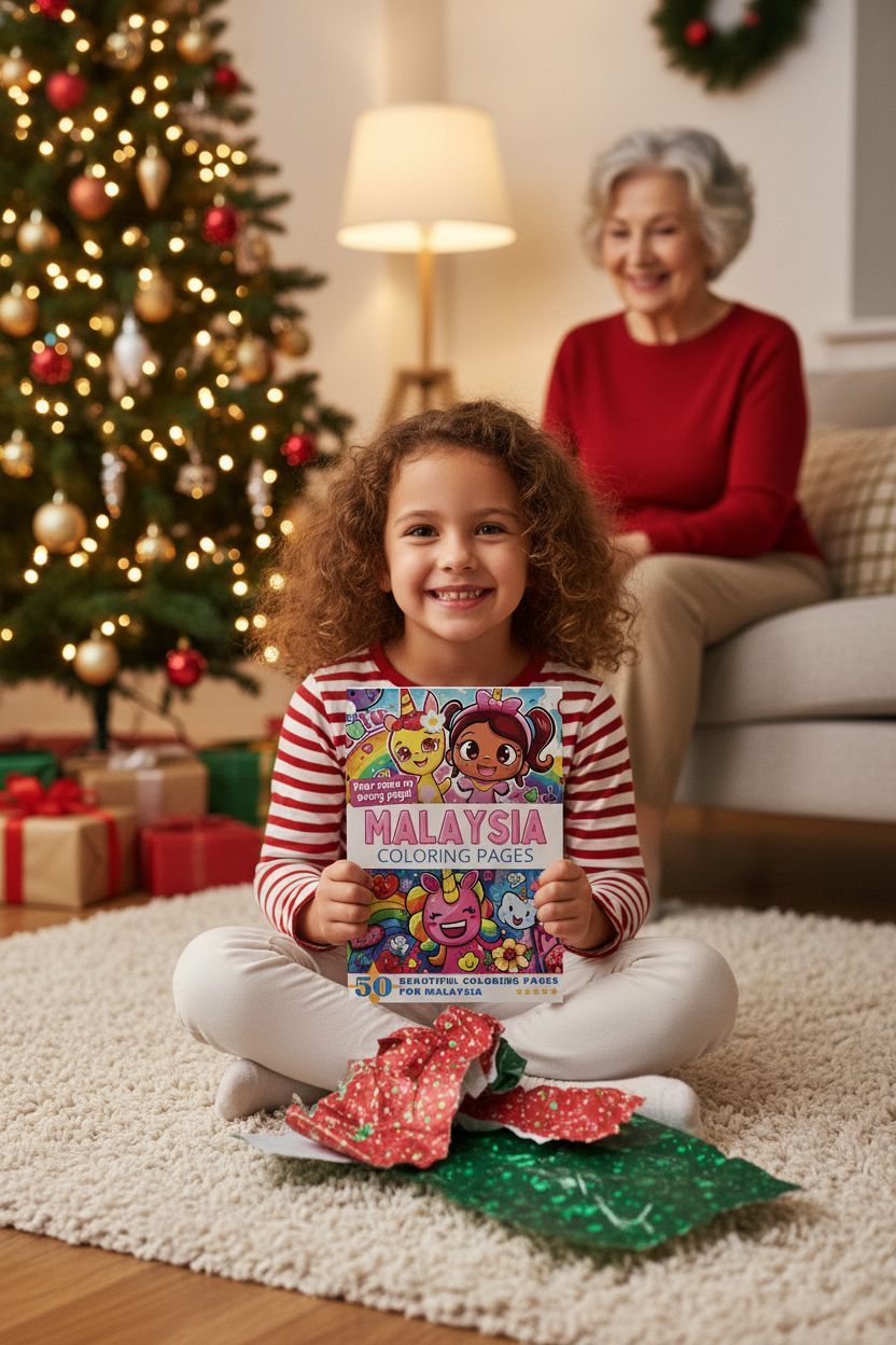 Malaysia Christmas coloring pages gift