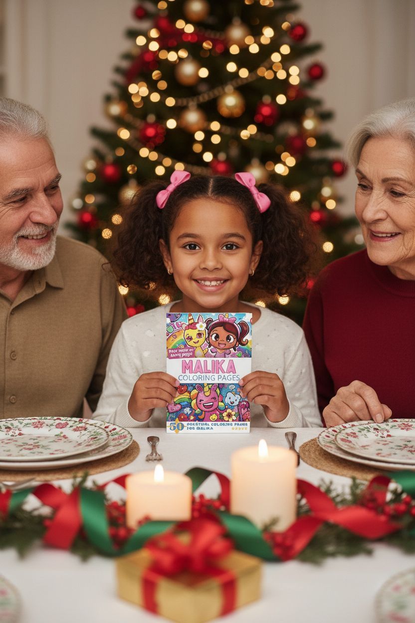 Malika Christmas coloring pages gift