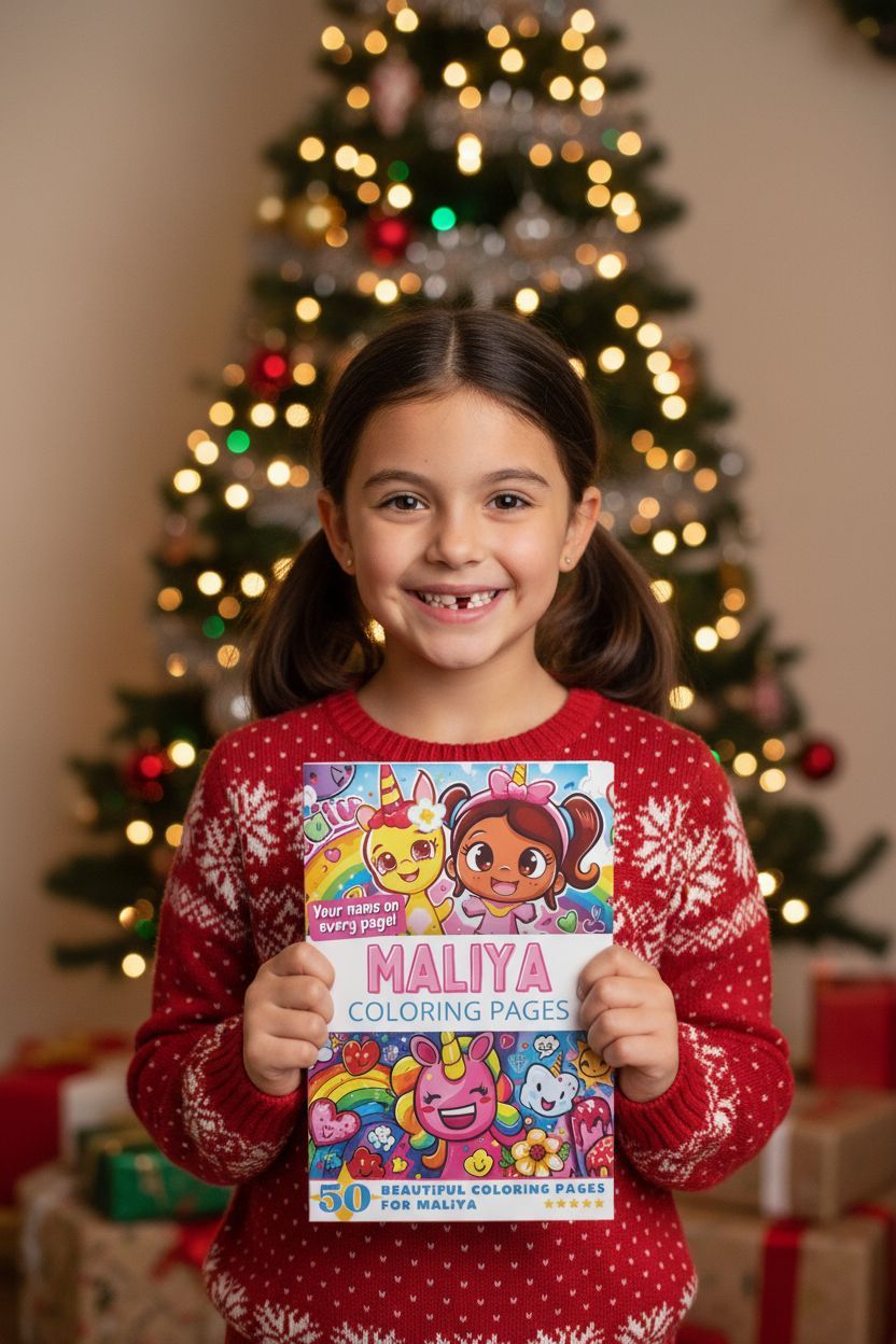 Maliya Christmas coloring pages gift
