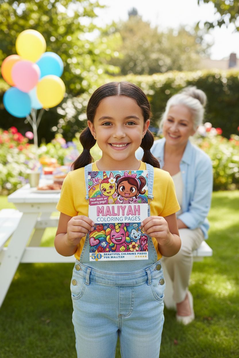 Maliyah coloring book in use