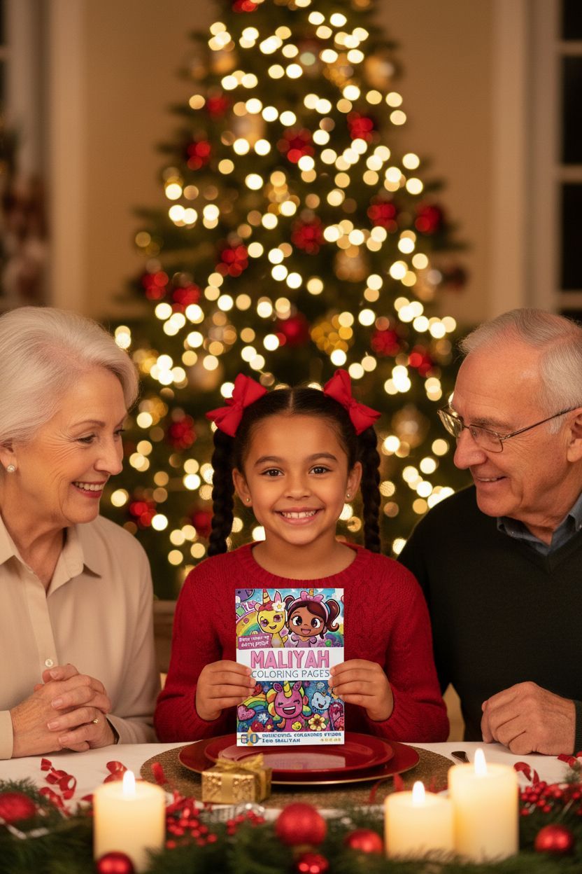 Maliyah Christmas coloring pages gift