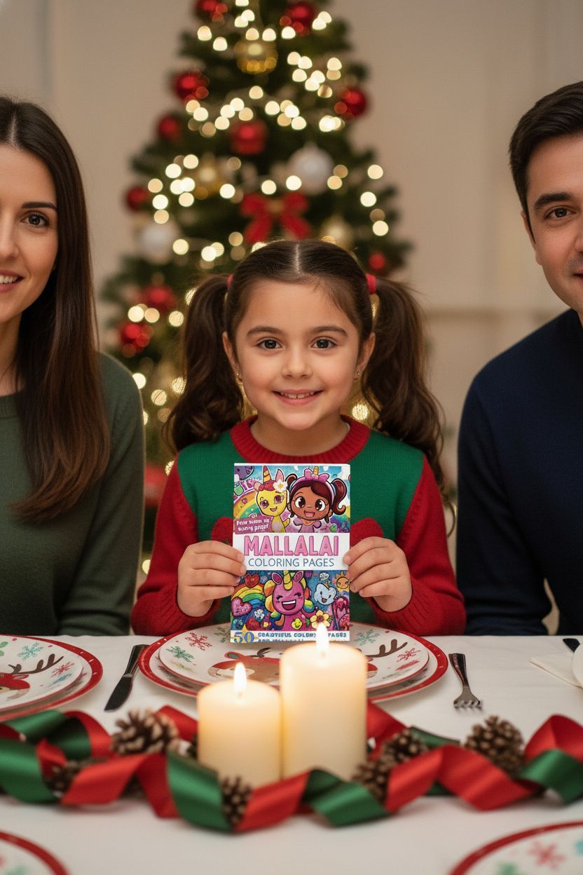 Mallalai Christmas coloring pages gift