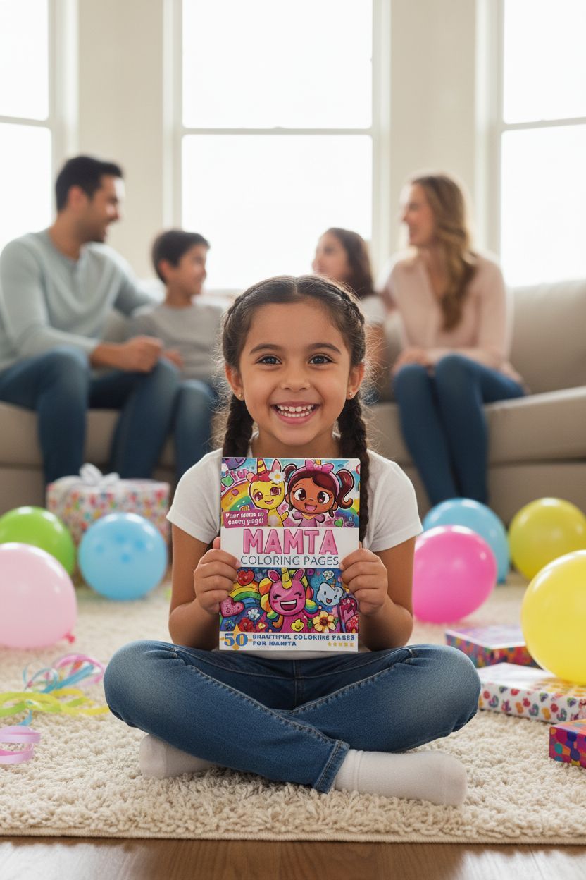 Mamta coloring book in use