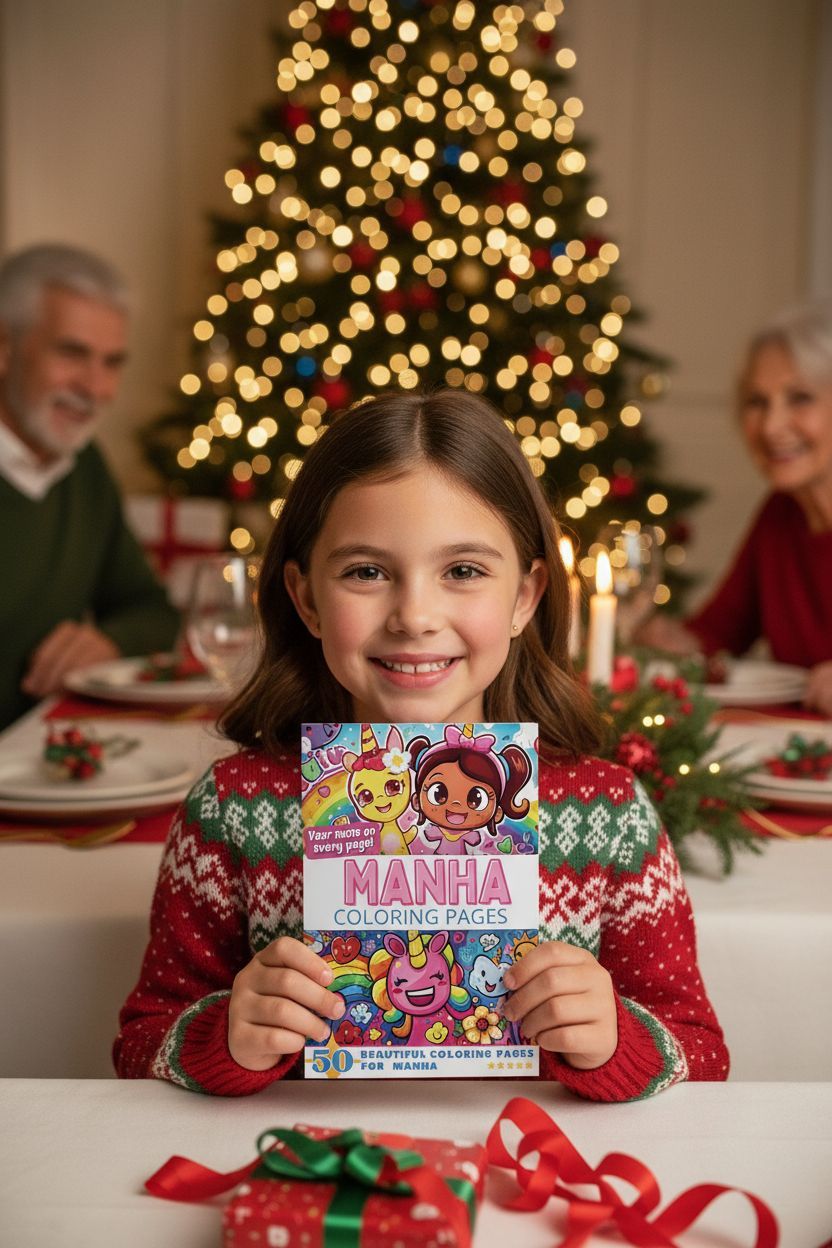 Manha Christmas coloring pages gift