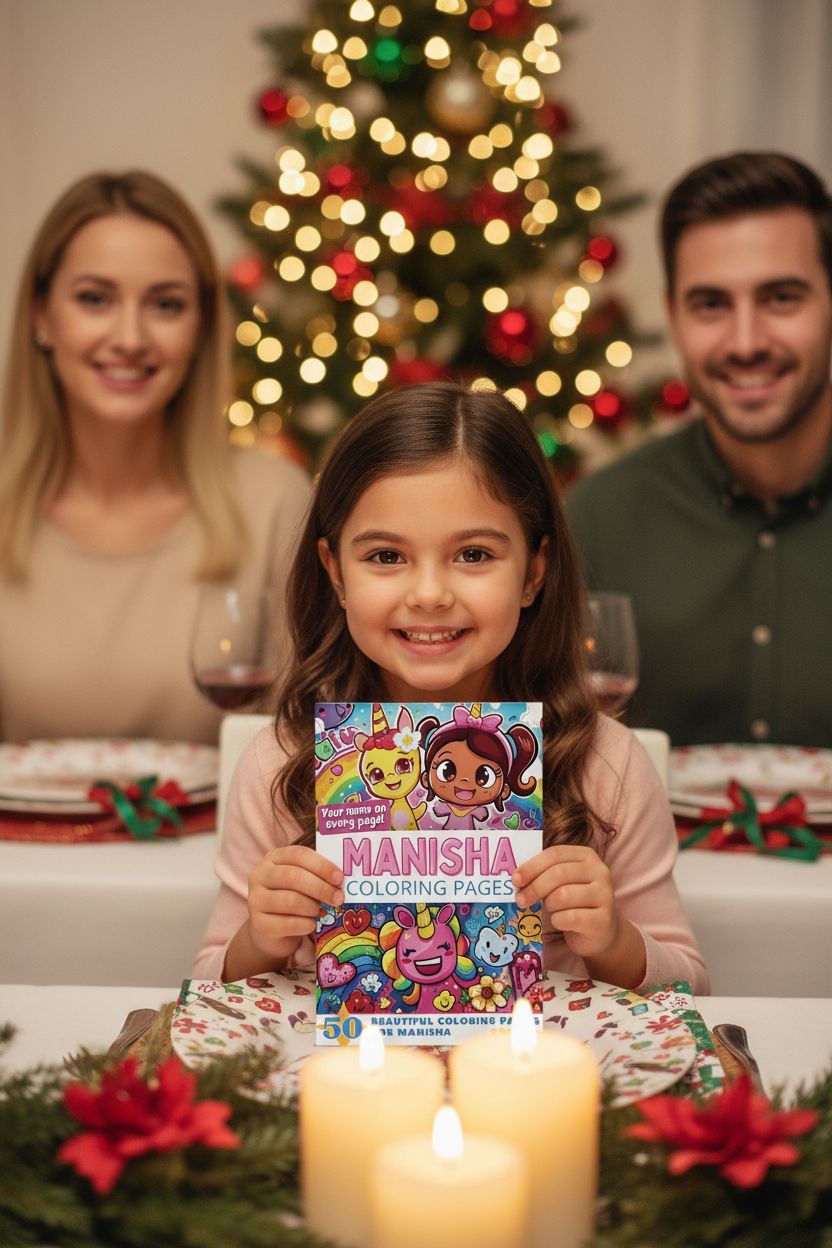 Manisha Christmas coloring pages gift