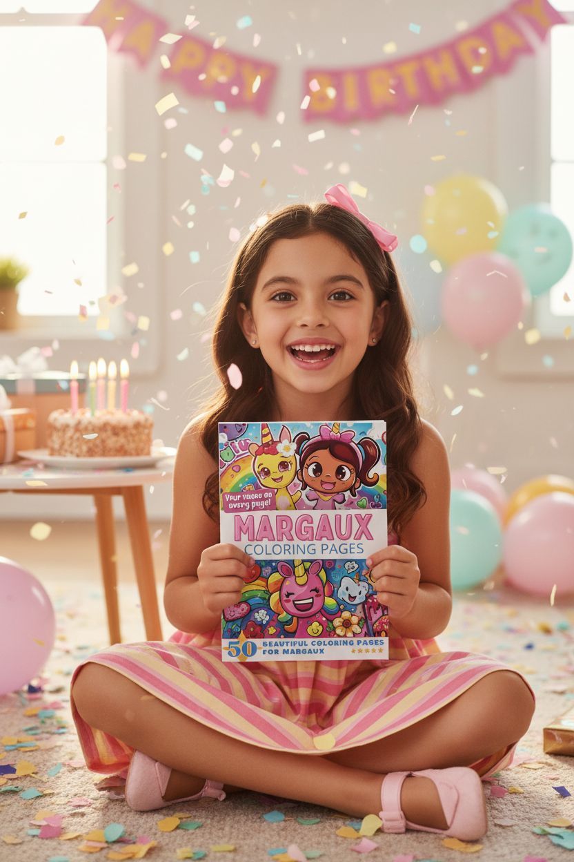 Margaux coloring book in use