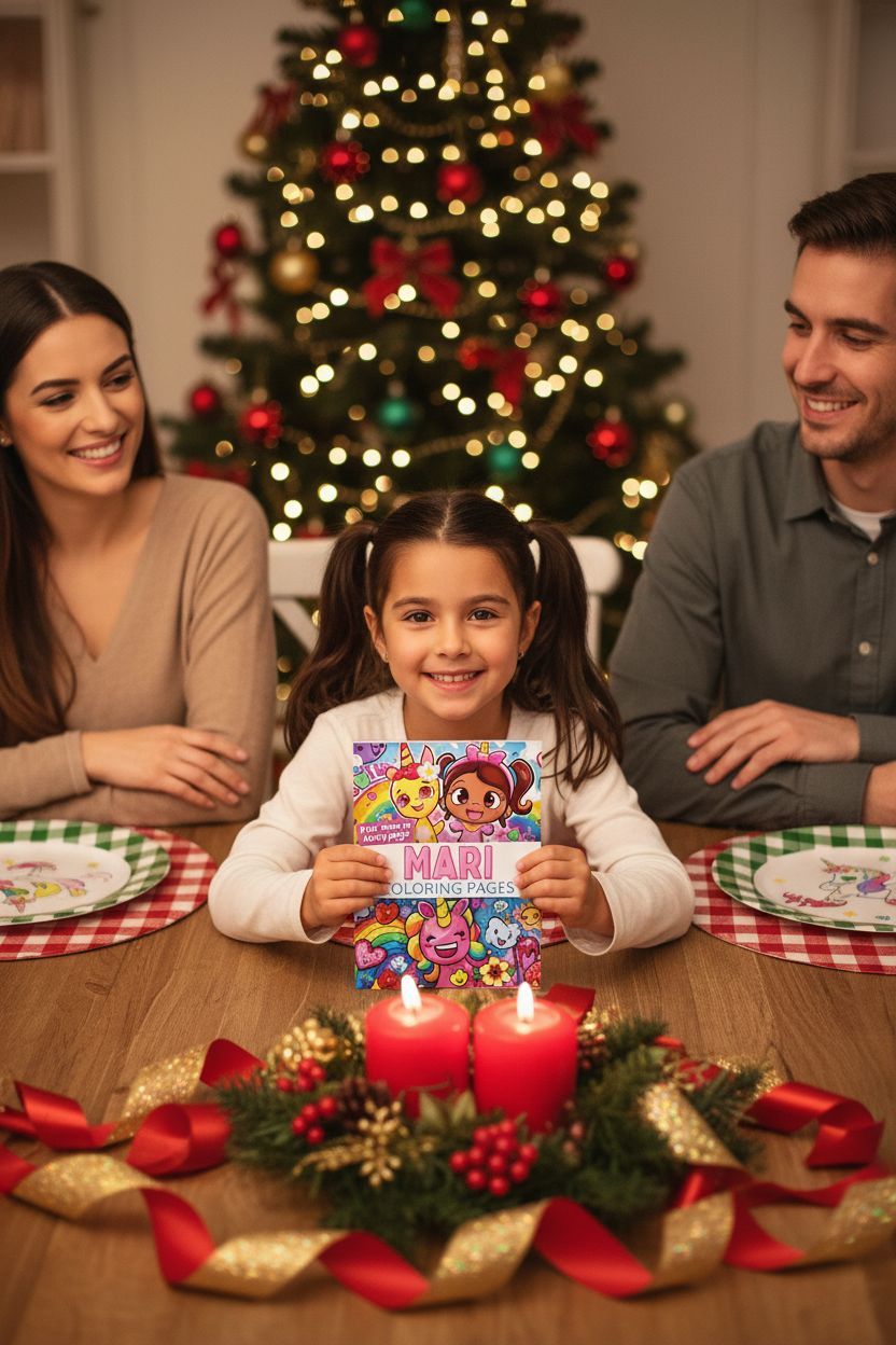 Mari Christmas coloring pages gift