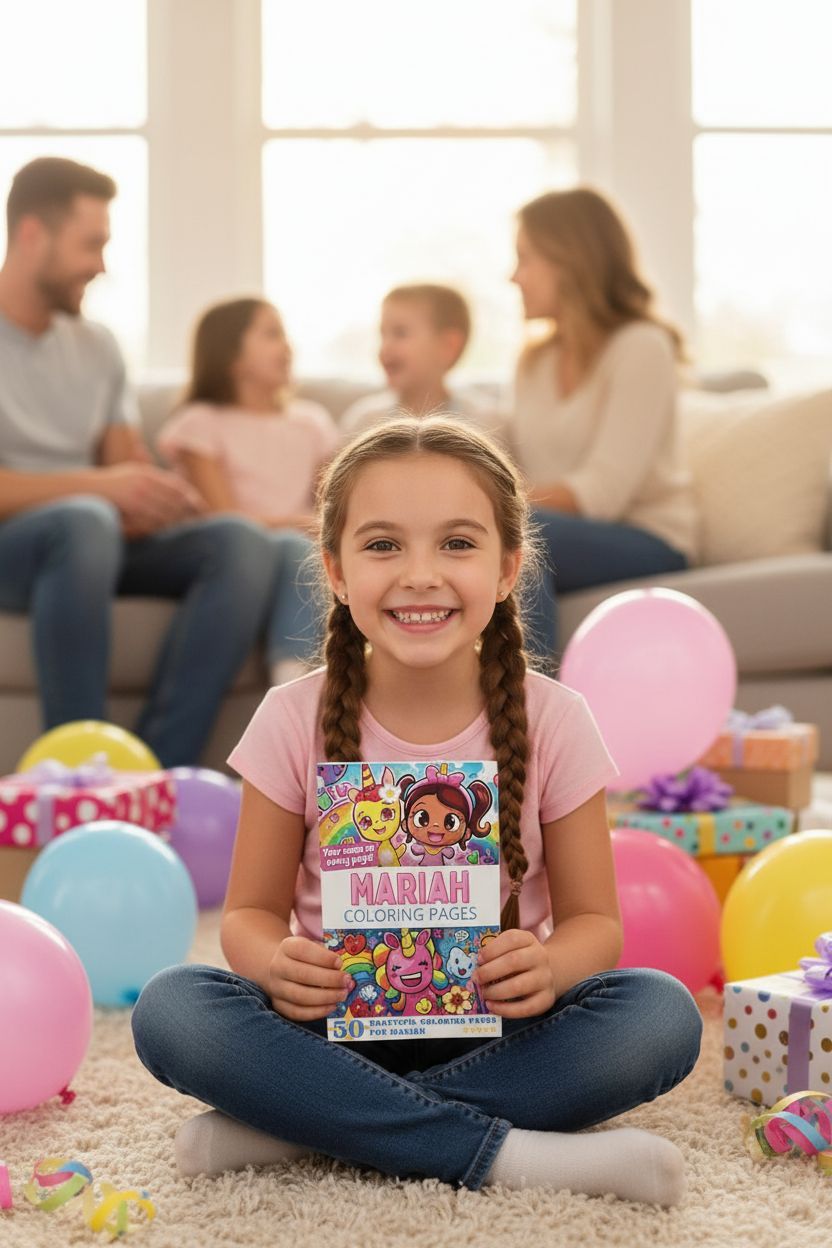 Mariah coloring book in use