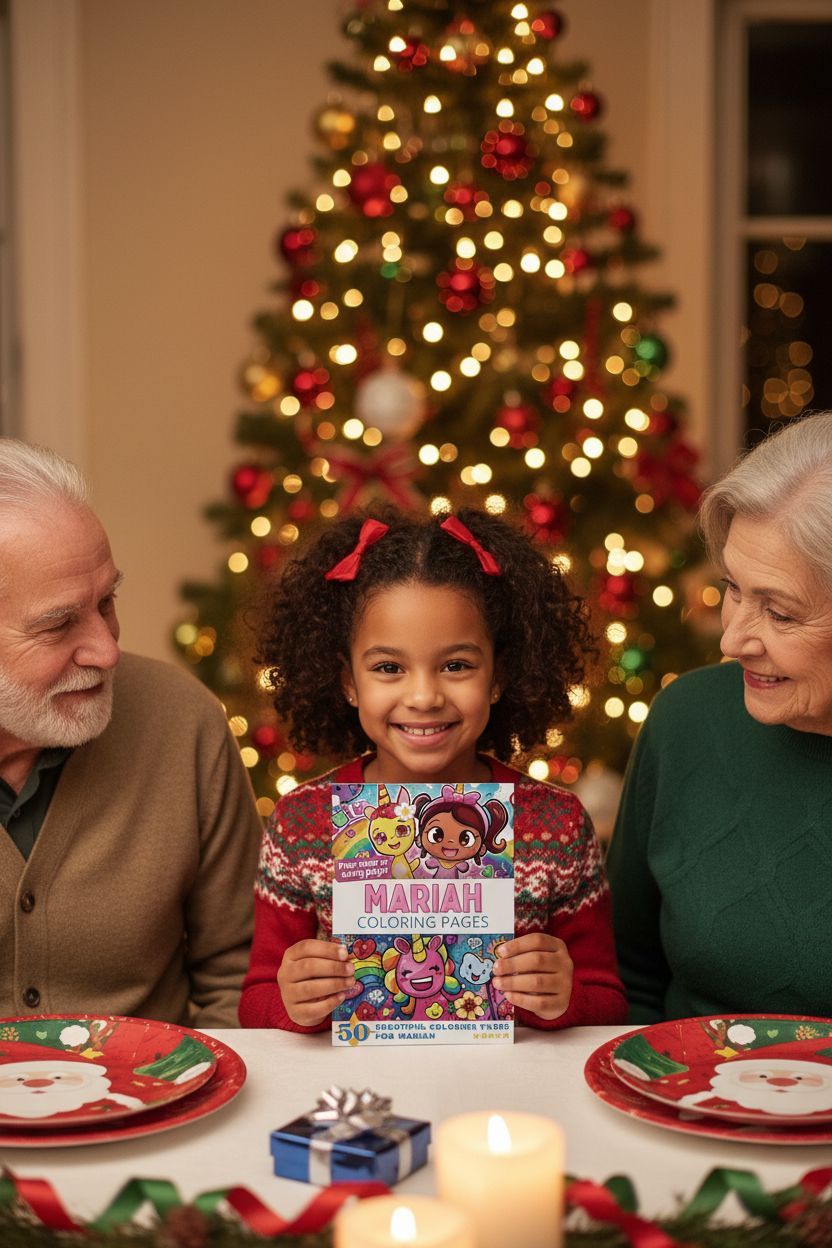 Mariah Christmas coloring pages gift