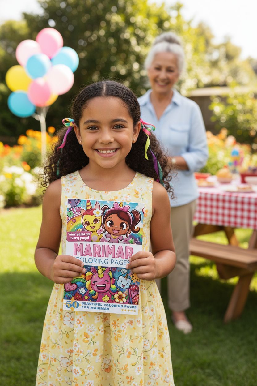 Marimar coloring book in use