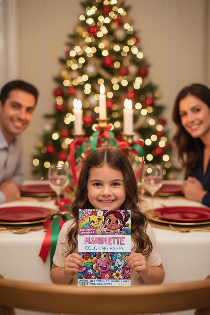 Marinette Christmas coloring pages gift