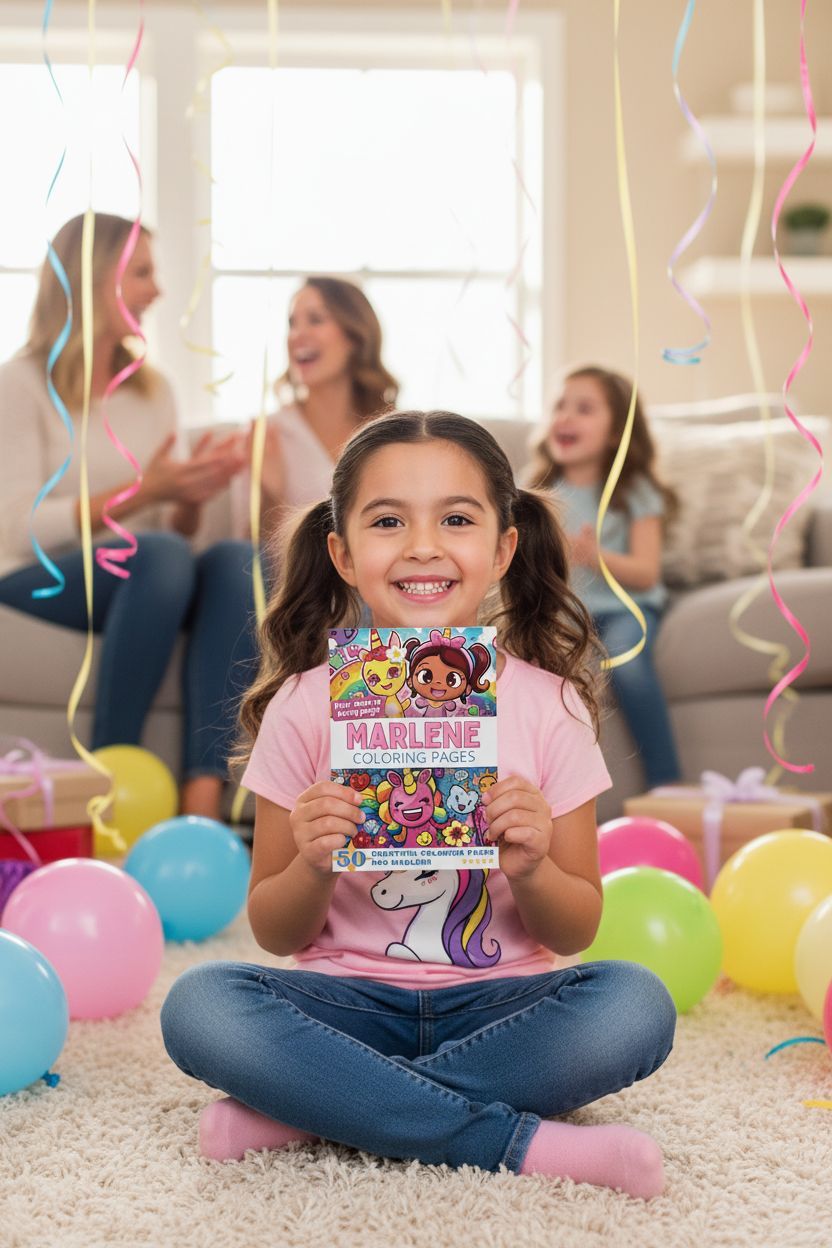 Marlene coloring book in use