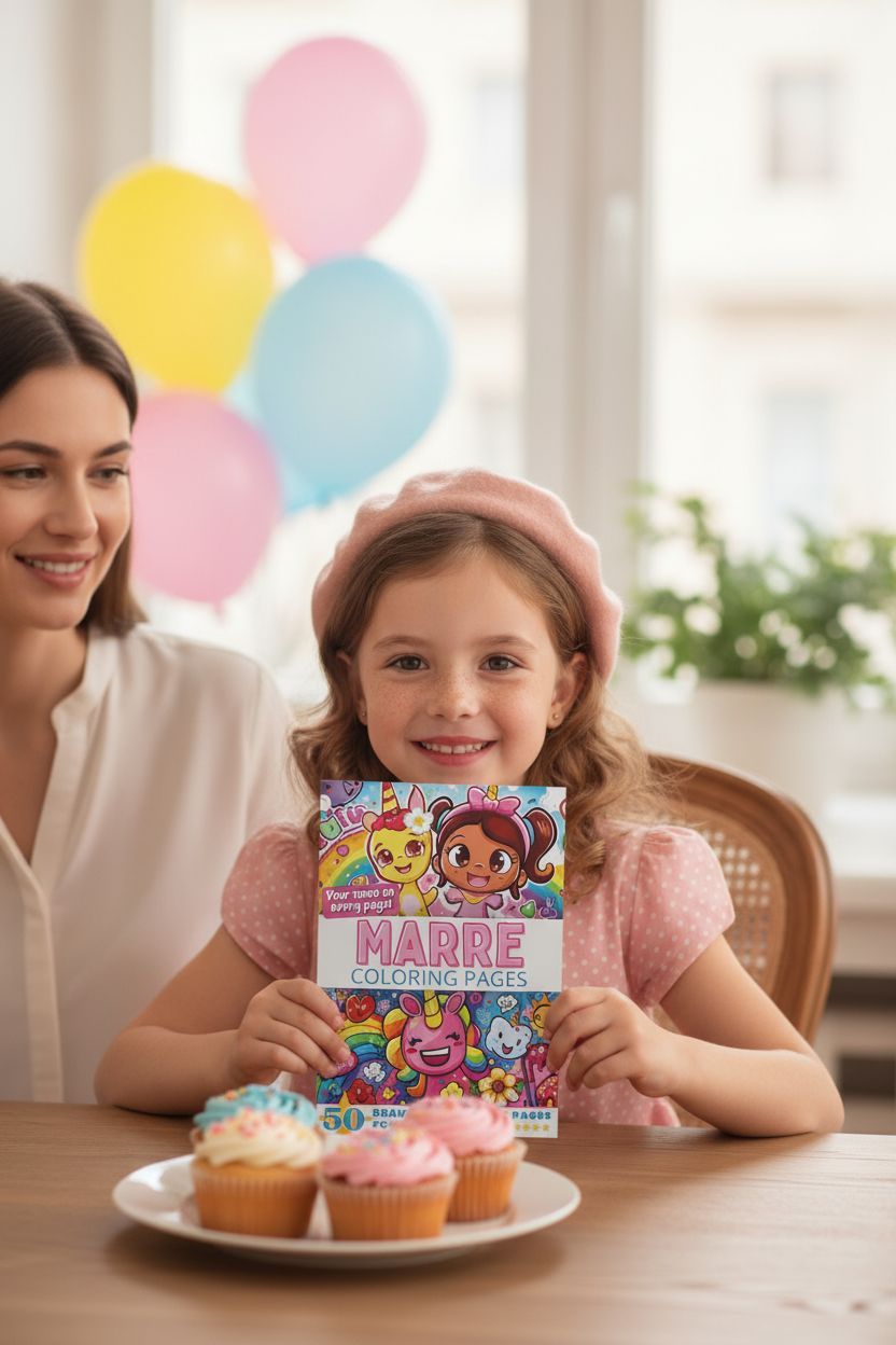 Marre coloring book in use