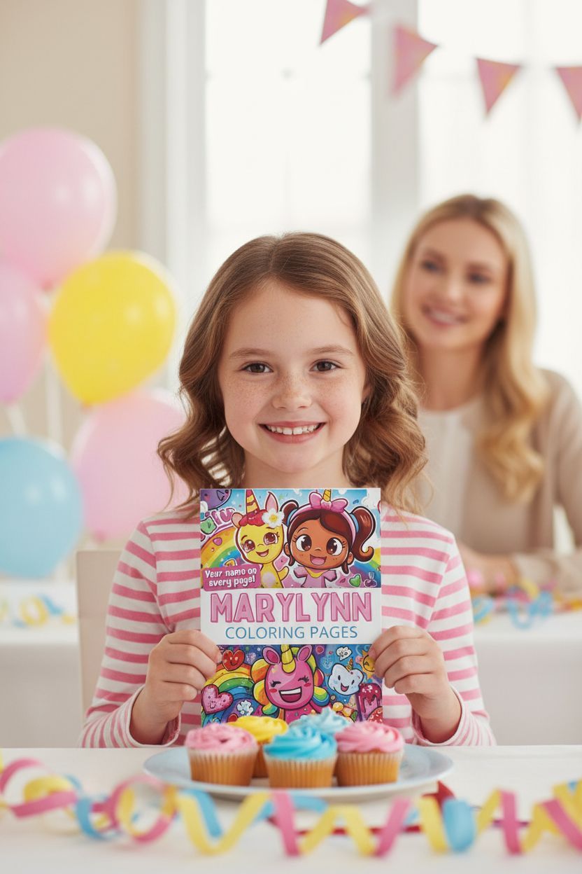 Marylynn coloring book in use