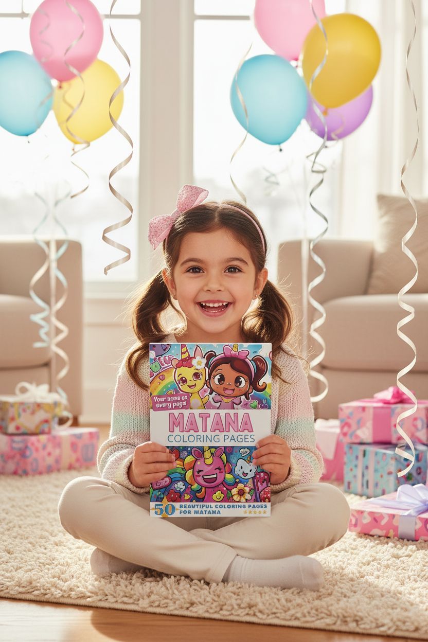 Matana coloring book in use