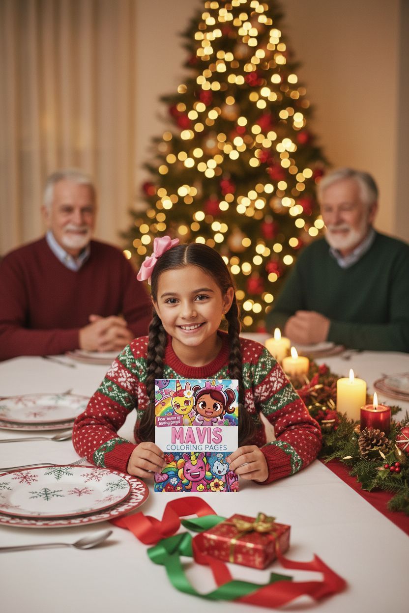 Mavis Christmas coloring pages gift