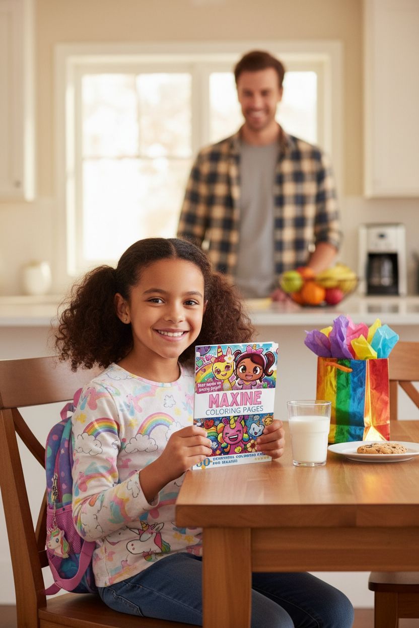 Maxine coloring book in use