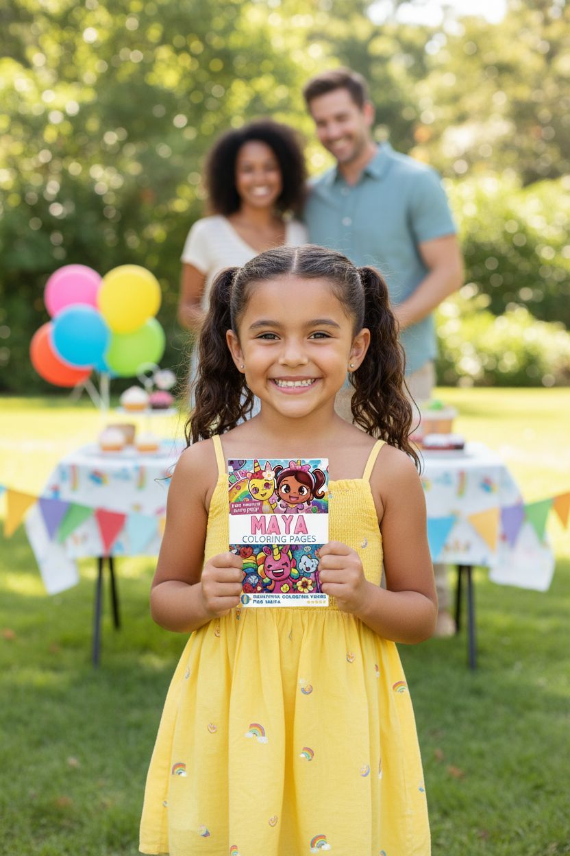 Maya coloring book in use