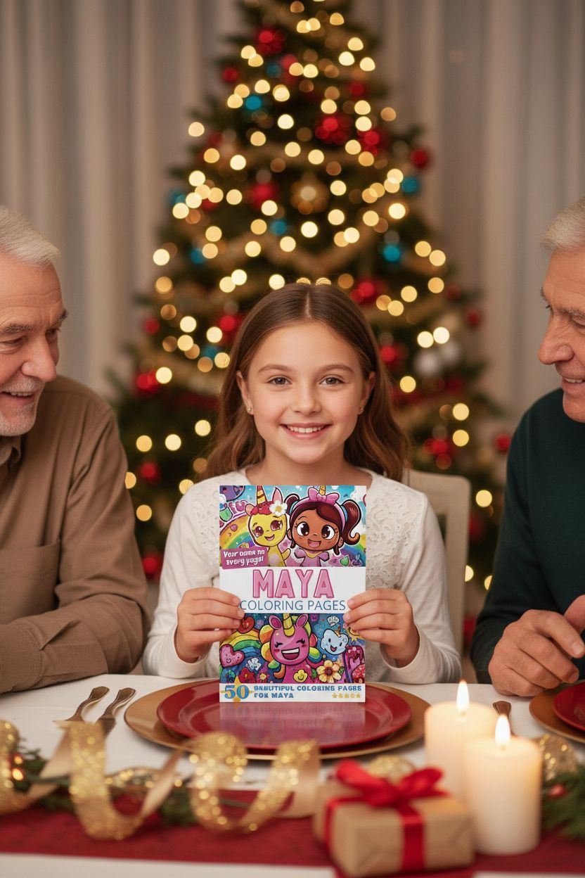Maya Christmas coloring pages gift